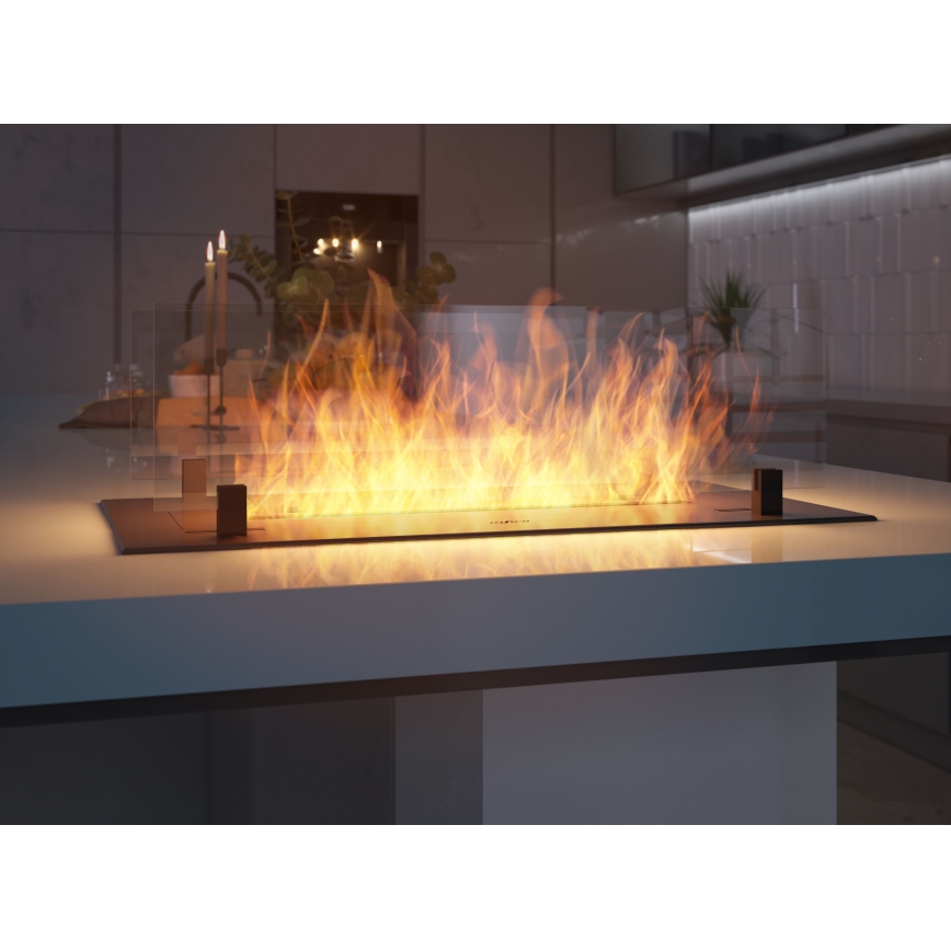 InFire - Sisseehitatud BIO kamin 8,5x60 cm 3,5kW must