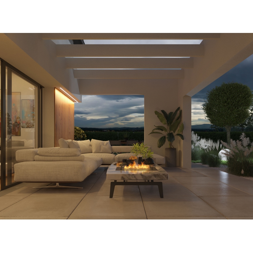 InFire - Sisseehitatud BIO kamin 8,5x80 cm 3,5kW must