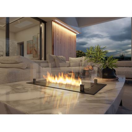 InFire - Sisseehitatud BIO kamin 8,5x80 cm 3,5kW must