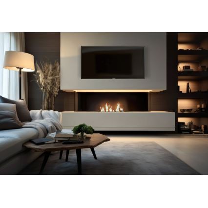 InFire - Sisseehitatud BIO kamin 8,5x80 cm 3,5kW must