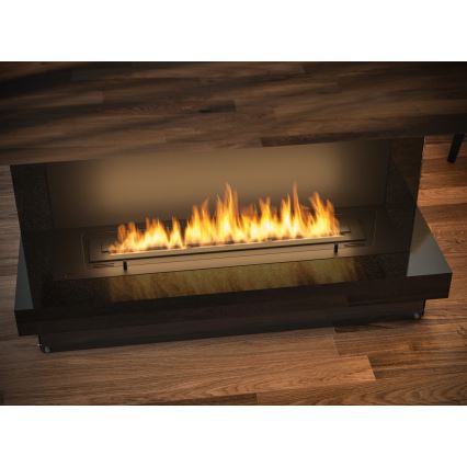 InFire - Sisseehitatud biokamin 100x45 cm 3kW must