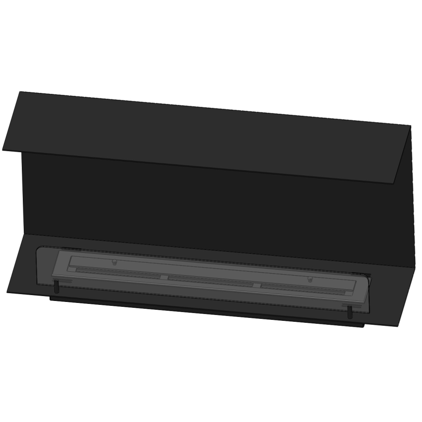 InFire - Sisseehitatud biokamin 100x45 cm 3kW must