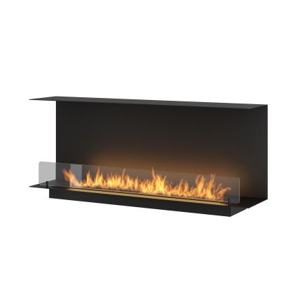 InFire - Sisseehitatud biokamin 120x45 cm 3kW must