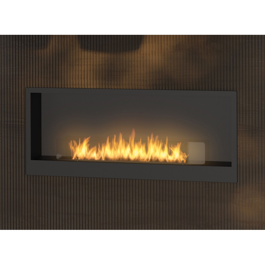 InFire - Sisseehitatud biokamin 120x50 cm 3kW must