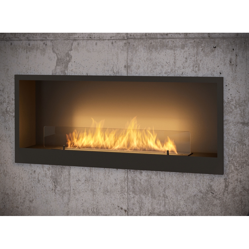InFire - Sisseehitatud biokamin 120x50 cm 3kW must