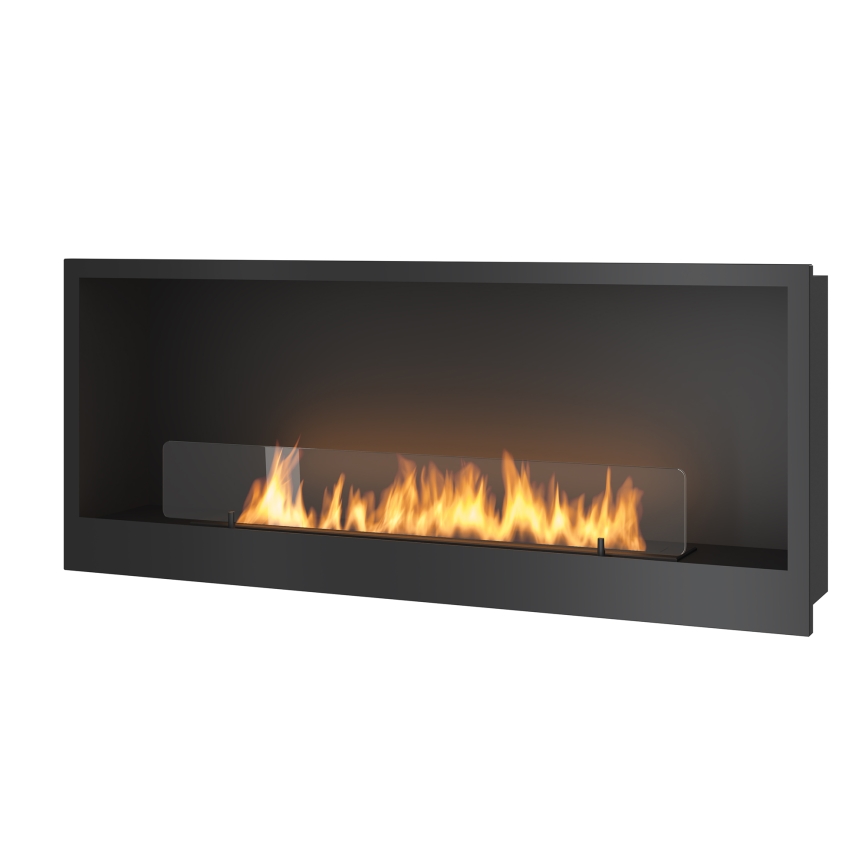 InFire - Sisseehitatud biokamin 120x50 cm 3kW must