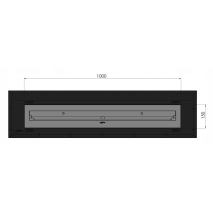 InFire - Sisseehitatud biokamin 120x50 cm 5kW must