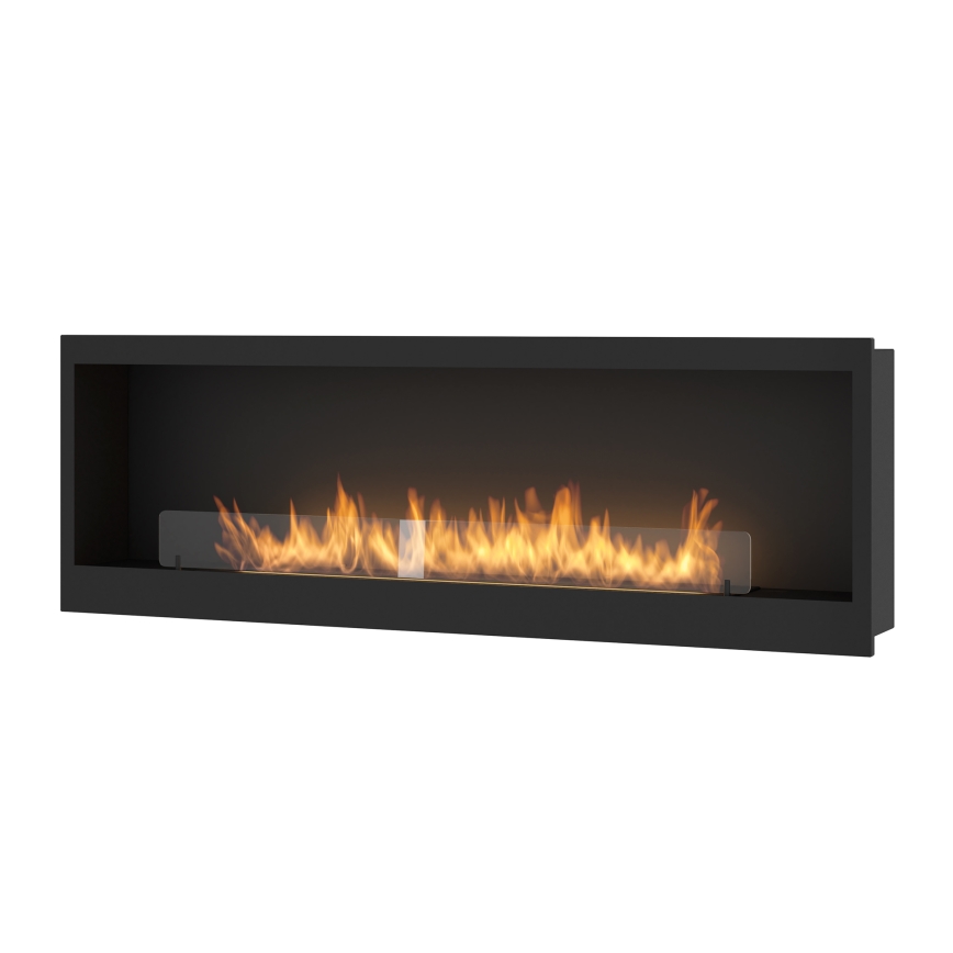 InFire - Sisseehitatud biokamin 150x50 cm 4,2kW must