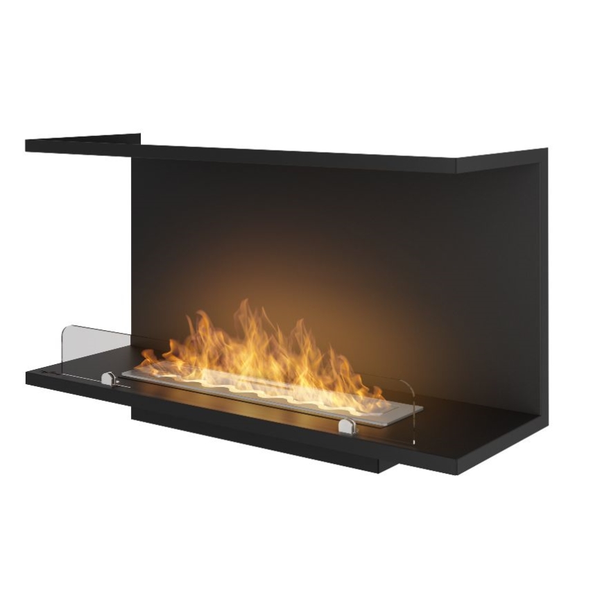 InFire - Sisseehitatud biokamin 80x45 cm 3kW must