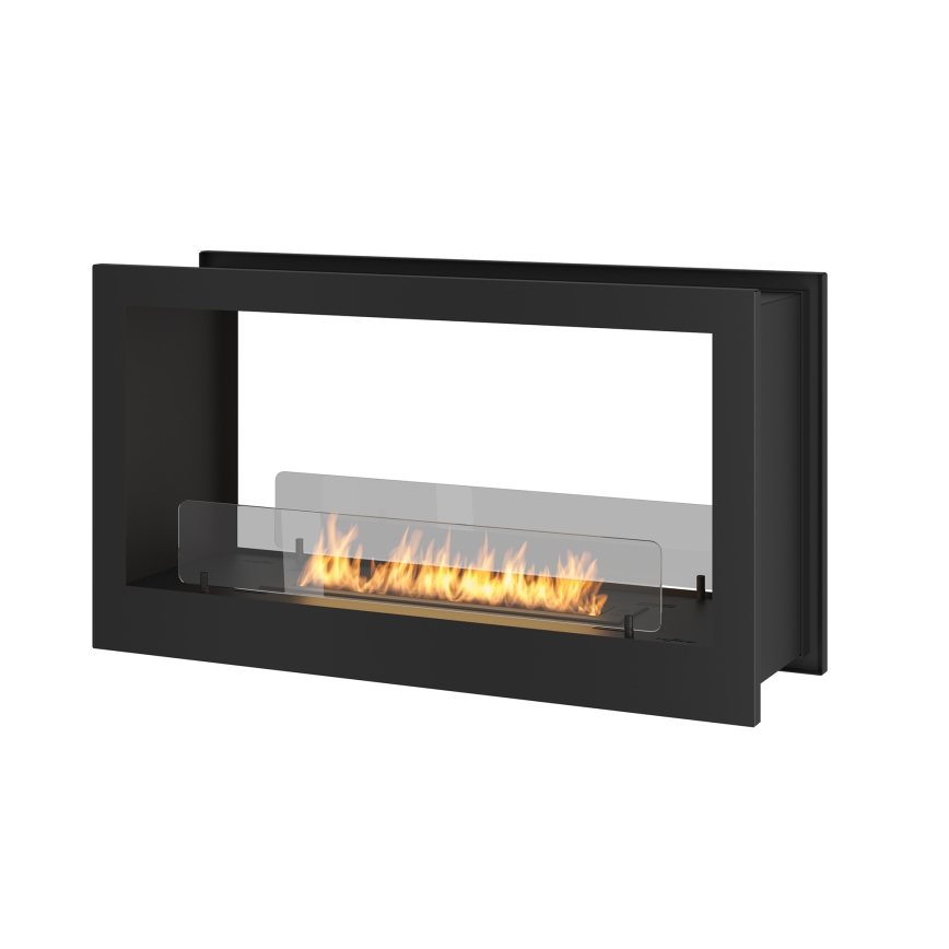 InFire - Sisseehitatud biokamin 90x50 cm 3kW kahepoolne