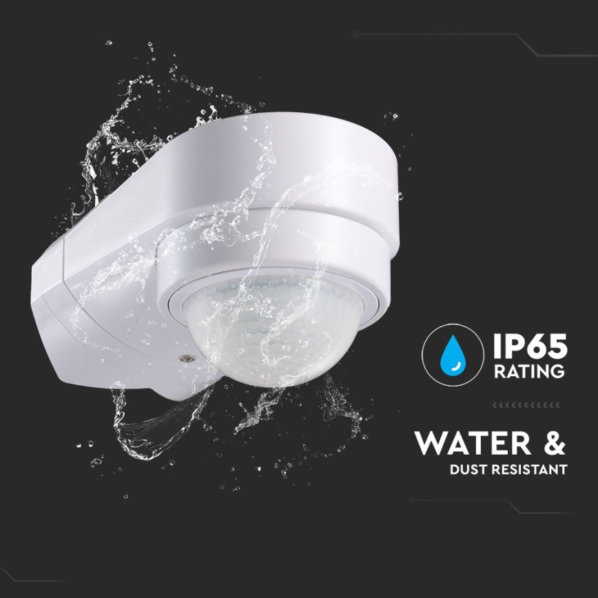 Infrapuna väli liikumisandur 240° 600W/230V IP65 valge