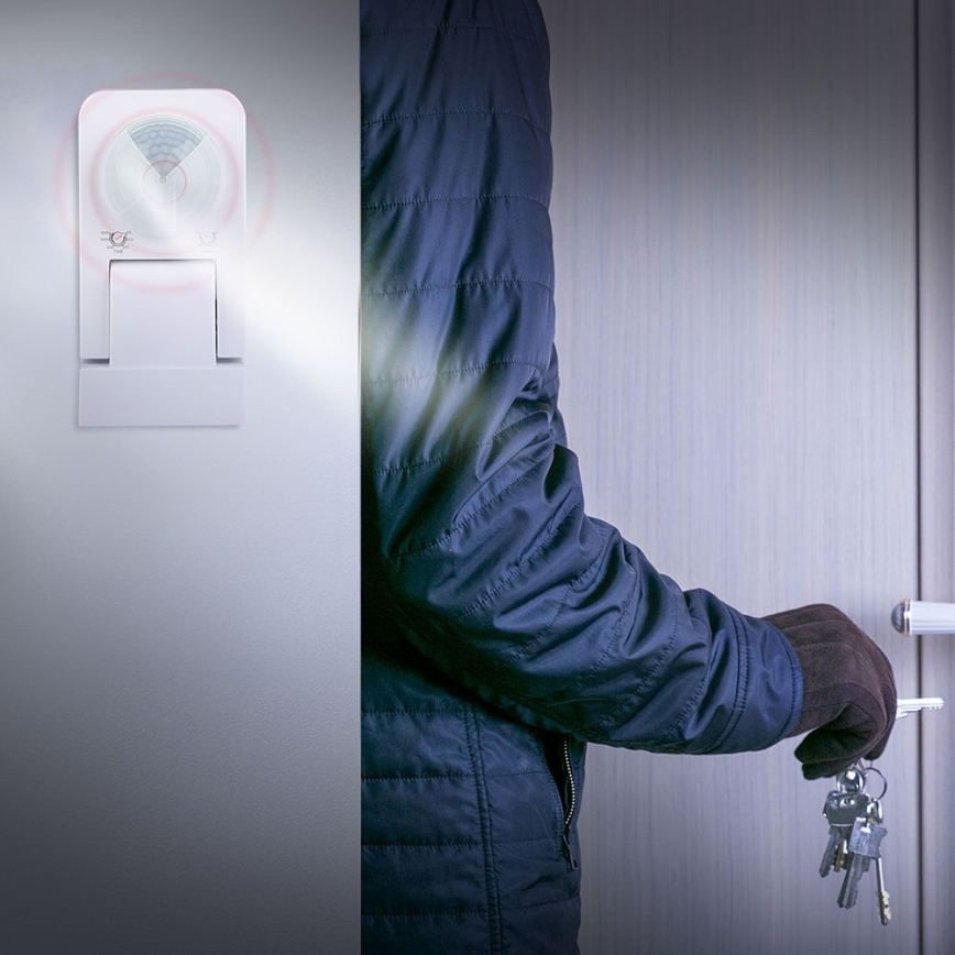 Infrapuna väli liikumisandur 360° 1000W/230V IP65 valge
