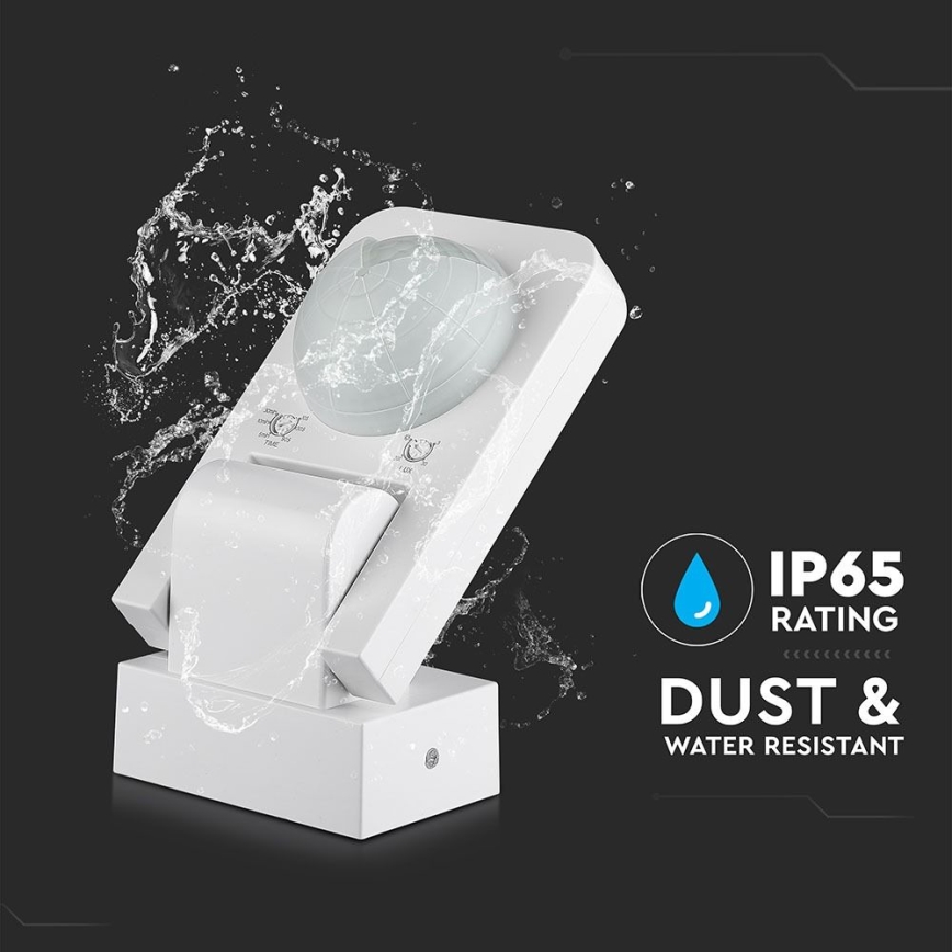 Infrapuna väli liikumisandur 360° 1000W/230V IP65 valge
