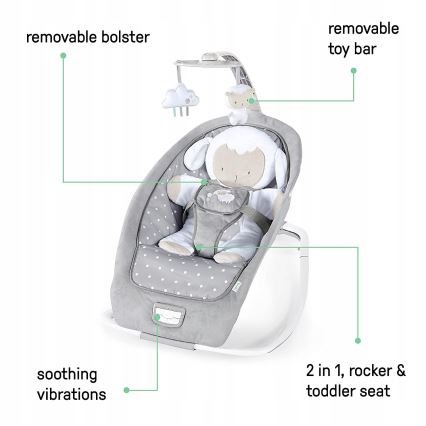 Ingenuity - Lamamistool muusikaga CUDDLE LAMB 3xLR14