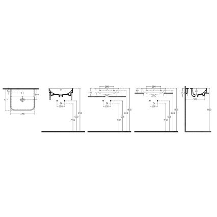 Isvea - Lauale paigaldatav valamu SOTT AQUA 48x42 cm keraamika/valge