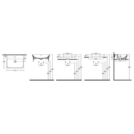 Isvea - Lauale paigaldatav valamu SOTT AQUA 57x44 cm keraamika/valge