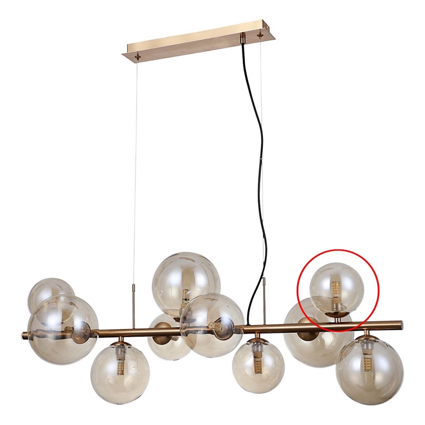 ITALUX - Asendusklaas lühtrile ja seinavalgustile CANELLO G9 d. 11 cm pruun