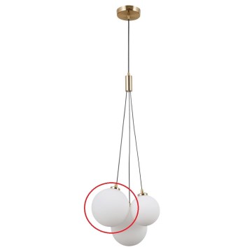 ITALUX - Asendusklaas lühtrile PERLOS G9 d. 13 cm valge