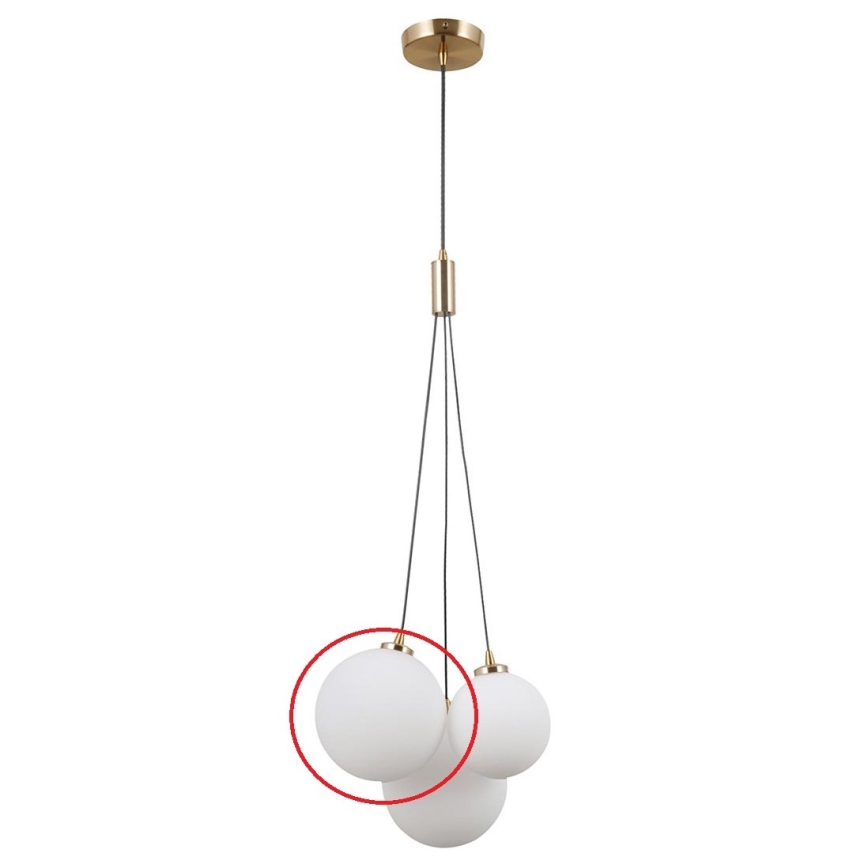ITALUX - Asendusklaas lühtrile PERLOS G9 d. 13 cm valge