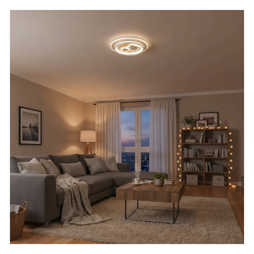 ITALUX - Hämardatav LED-laelamp PARCO LED/55W/230V 3000-6500K läbimõõt 50 cm valge + kaugjuhtimispult