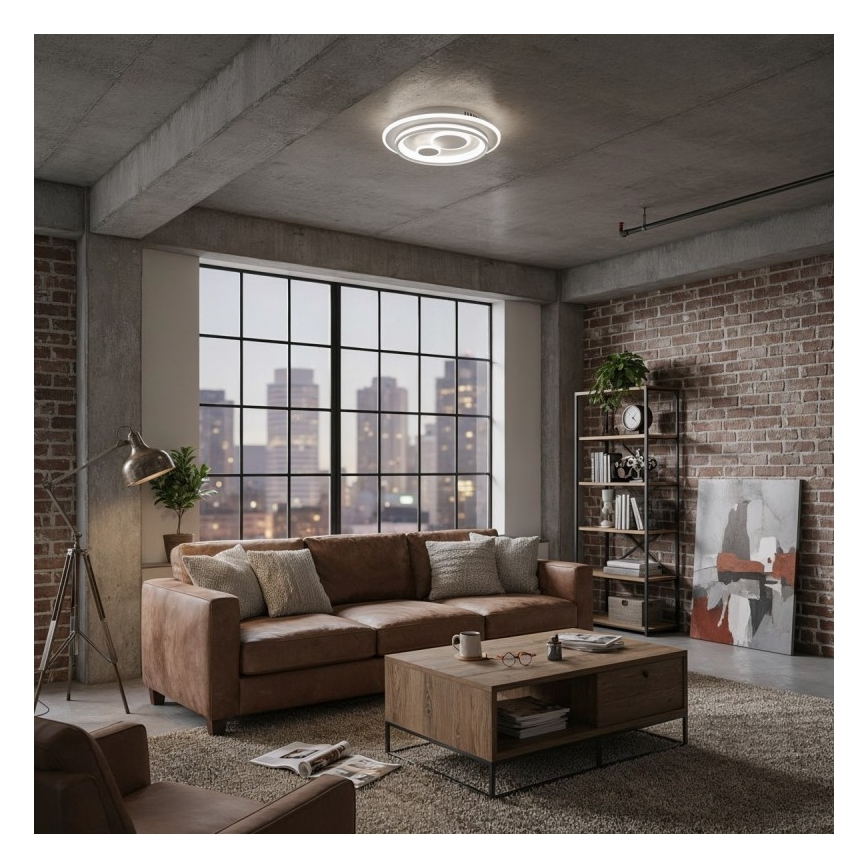 ITALUX - LED hämardatav laelamp PARCO LED/55W/230V 3000-6500K läbimõõt 50 cm valge + kaugjuhtimispult