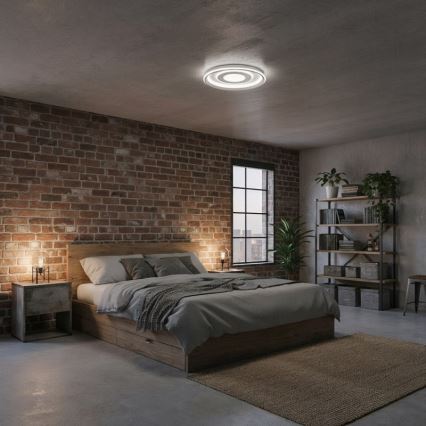 ITALUX - Hämardatav LED-laevalgusti SIMNI LED/55W/230V 3000-6500K Ø 50 cm valge + kaugjuhtimispult