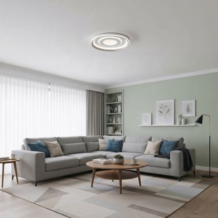ITALUX - Hämardatav LED-laevalgusti SIMNI LED/55W/230V 3000-6500K Ø 50 cm valge + kaugjuhtimispult