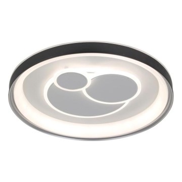 ITALUX - LED hämardatav laevalgusti FLORINA LED/46W/230V 3000/4000/6500K läbimõõt 49 cm must + kaugjuhtimispult
