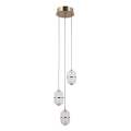 ITALUX - LED lühter kaablil ALANI 3xLED/5W/230V 3000K kuldne