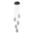 ITALUX - LED-lühter kaablil ALANI 5xLED/5,6W/230V 3000K must/kuldne