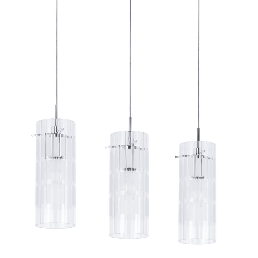 ITALUX - Lühter MAX 3xE27/60W/230V läikiv kroom/läbipaistev
