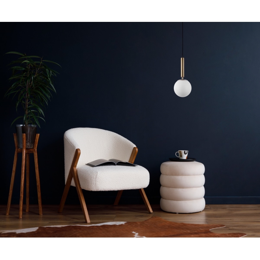 ITALUX - Lühter RAVENA 1xE27/10W/230V must/kuldne