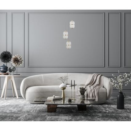 ITALUX - LED-lühter kaabliga ALANI 3xLED/5W/230V 3000K must/kuldne