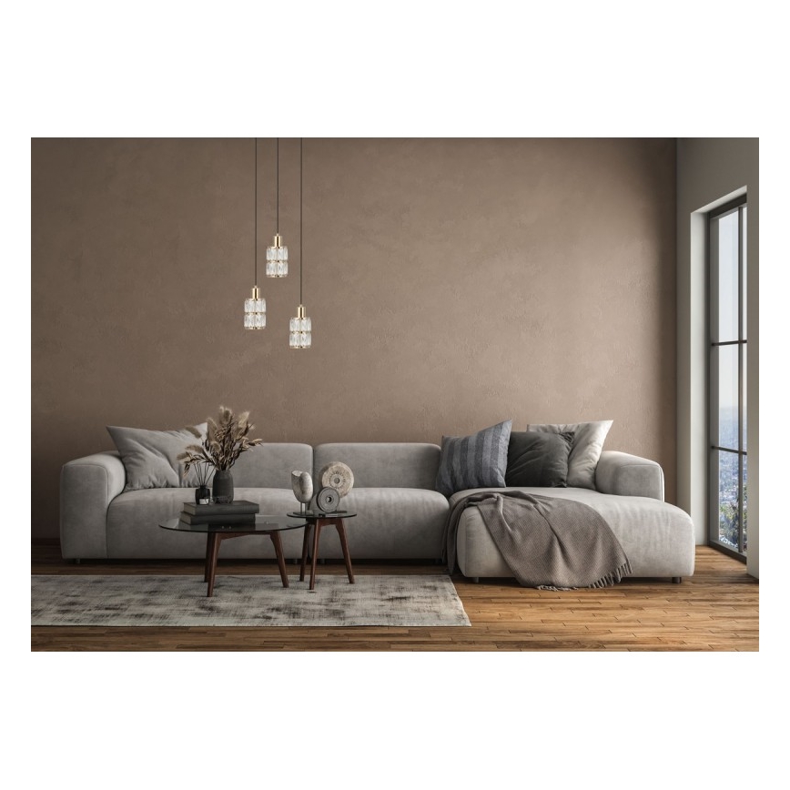 ITALUX - rippvalgusti kaabliga ALMA 3xE27/40W/230V kuldne