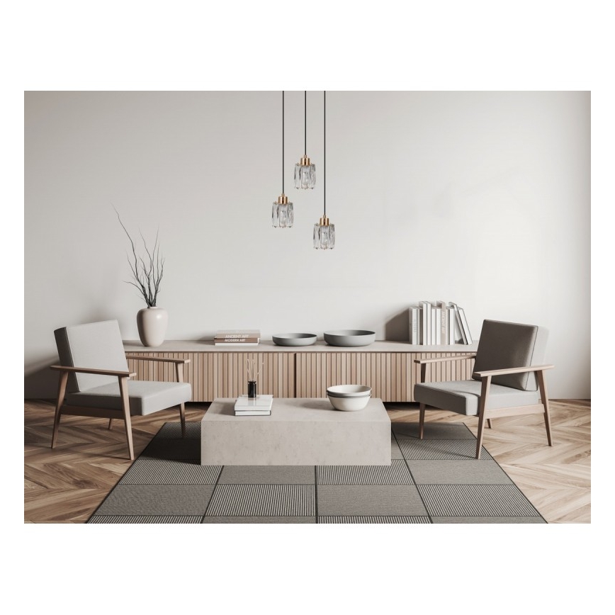 ITALUX - rippuv lühter TORNO 3xE14/40W/230V kuldne