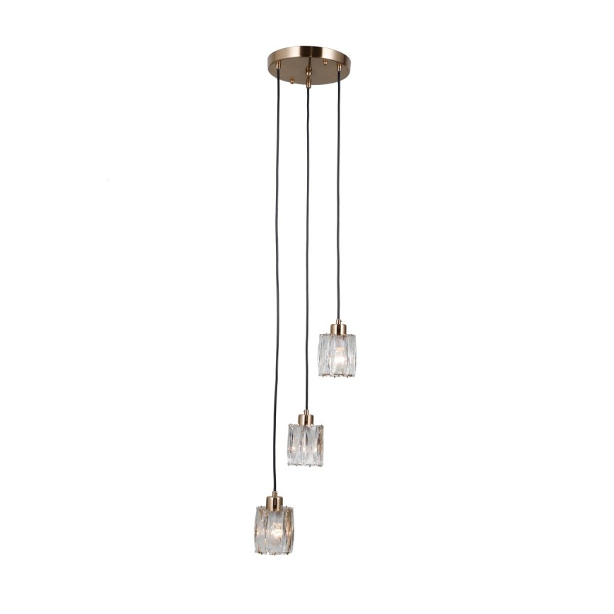 ITALUX - rippuv lühter TORNO 3xE14/40W/230V kuldne