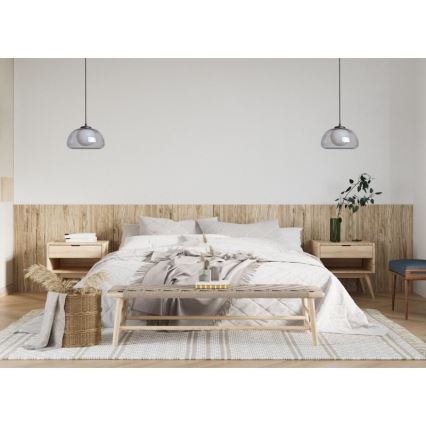 ITALUX - Rippvalgusti kaabliga AINALE 1xG9/7W/230V must/suitsumust