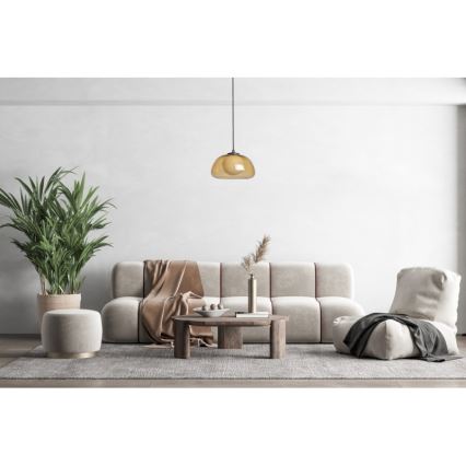 ITALUX - Ripplühter kaabliga AINALE 1xG9/7W/230V must/suitsune pruun