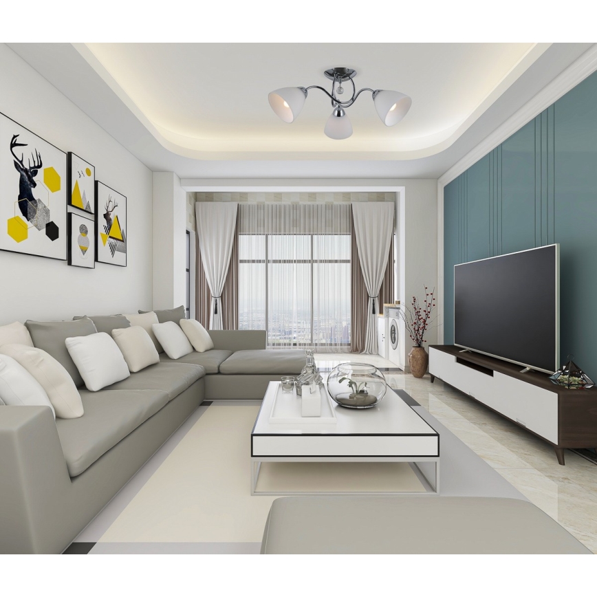 ITALUX - Pinnale kinnitatav lühter LUGANO 5xE27/40W/230V