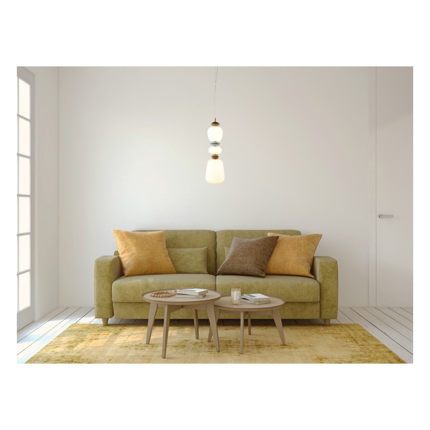 ITALUX - LED-rippvalgusti kaabliga EVANS LED/19W/230V 3000K kuldne/sinine/pruun