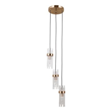 ITALUX - Ripatslühter kaabliga TARASO 3xE14/40W/230V kuldne