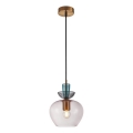 ITALUX - Rippvalgusti kaabliga FANDA 1xE27/40W/230V kuldne/suitsuhall