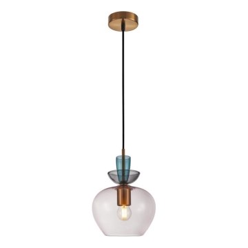 ITALUX - Rippvalgusti kaabliga FANDA 1xE27/40W/230V kuldne/suitsuhall