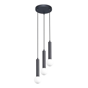 ITALUX - Rippvalgusti kaabliga FILANO 3xG9/5W/230V must