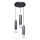 ITALUX - Rippvalgusti kaabliga MACERA 3xE27/40W/230V must