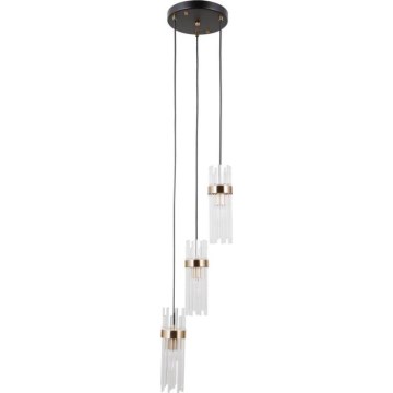 ITALUX - TARASO ripplühter kaabliga 3xE14/40W/230V must/kuldne