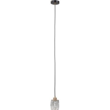 ITALUX - Traadiga riputatav lühter TORNO 1xE14/40W/230V must/kuldne