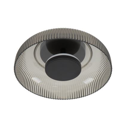 ITALUX - LED laevalgusti PASSO LED/8W/230V 3000K läbimõõt 25 cm suitsune must