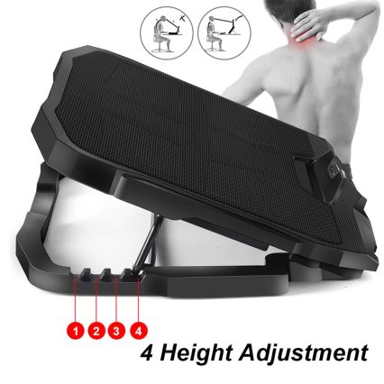 Jahutusalus sülearvutile 4x ventilaator 2xUSB must