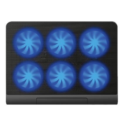 Jahutusalus sülearvutile 6x ventilaator 2xUSB must